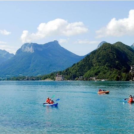 Lac Annecy Plage Privee, Duplex Baie Des Voiles Duingt Bagian luar foto