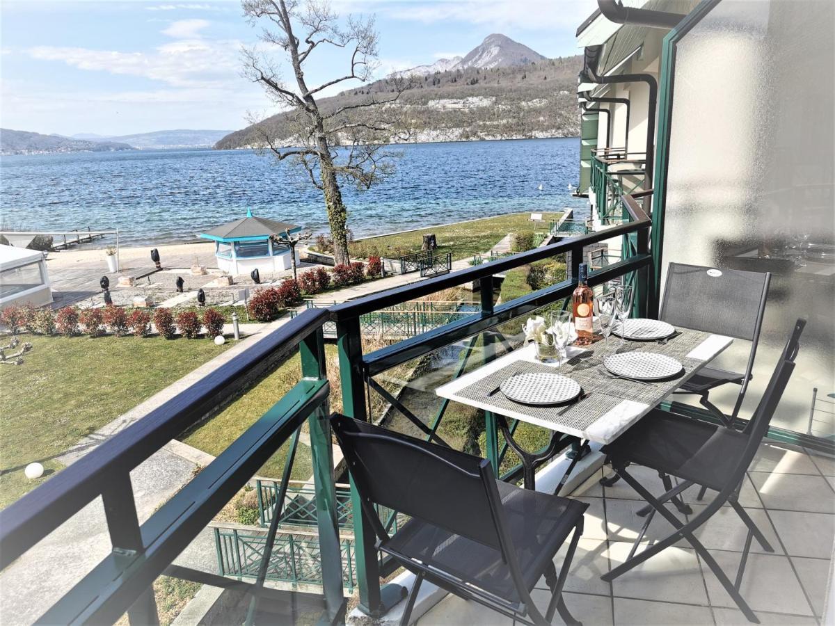 Lac Annecy Plage Privee, Duplex Baie Des Voiles Duingt Bagian luar foto