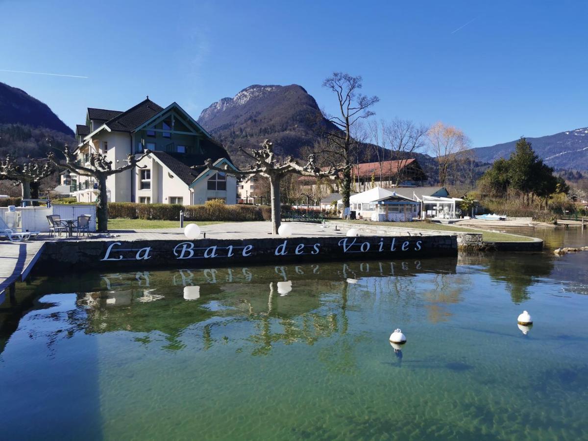 Lac Annecy Plage Privee, Duplex Baie Des Voiles Duingt Bagian luar foto