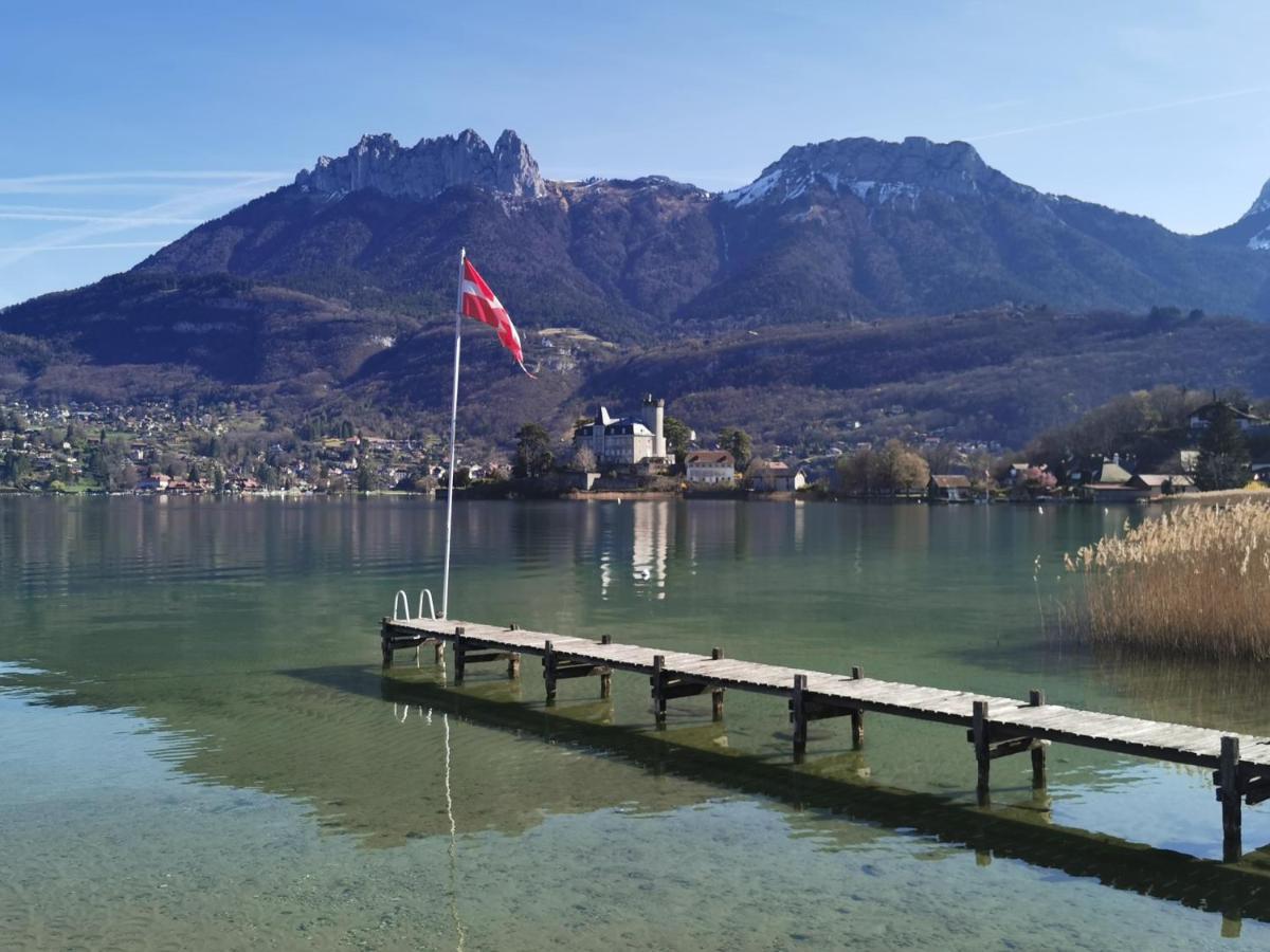 Lac Annecy Plage Privee, Duplex Baie Des Voiles Duingt Bagian luar foto