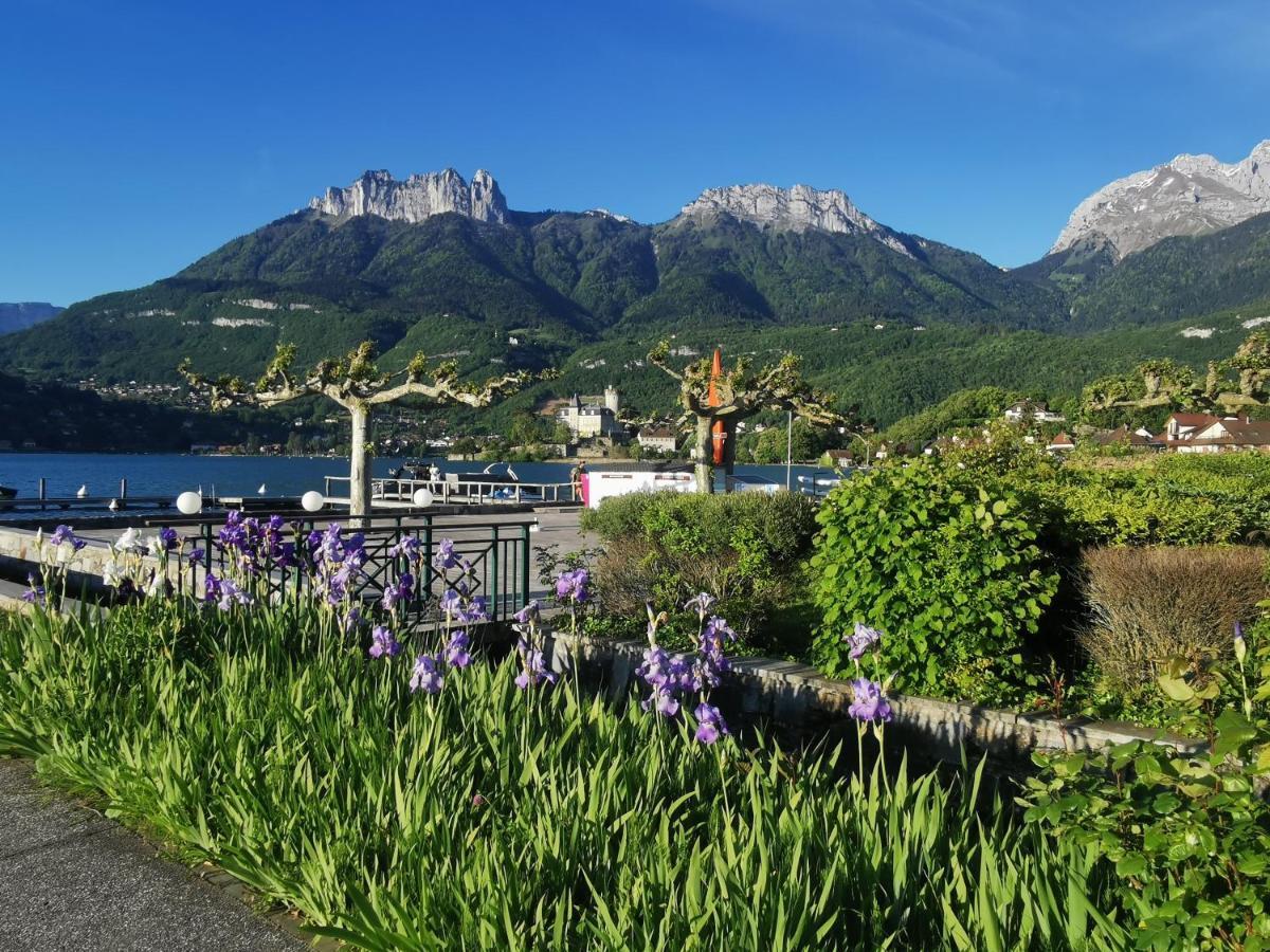 Lac Annecy Plage Privee, Duplex Baie Des Voiles Duingt Bagian luar foto