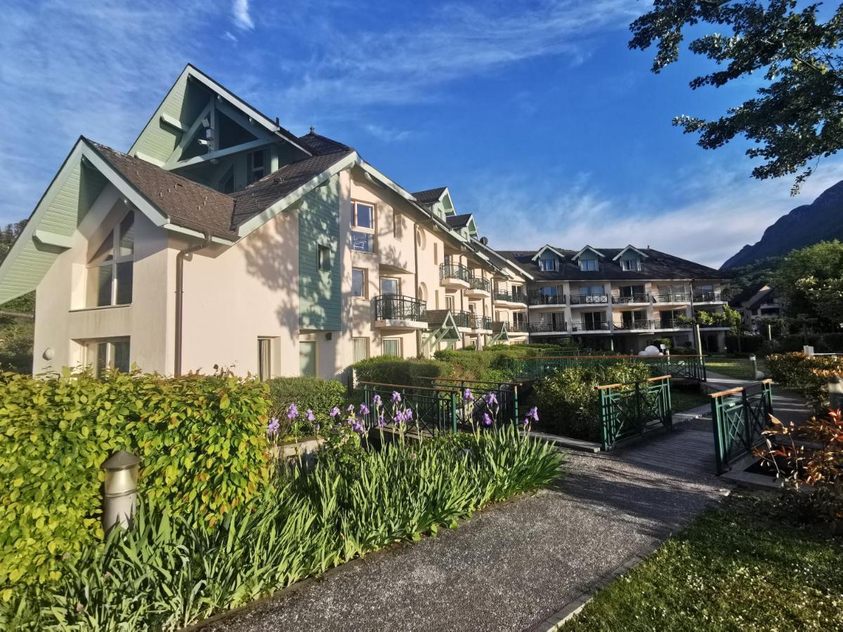 Lac Annecy Plage Privee, Duplex Baie Des Voiles Duingt Bagian luar foto