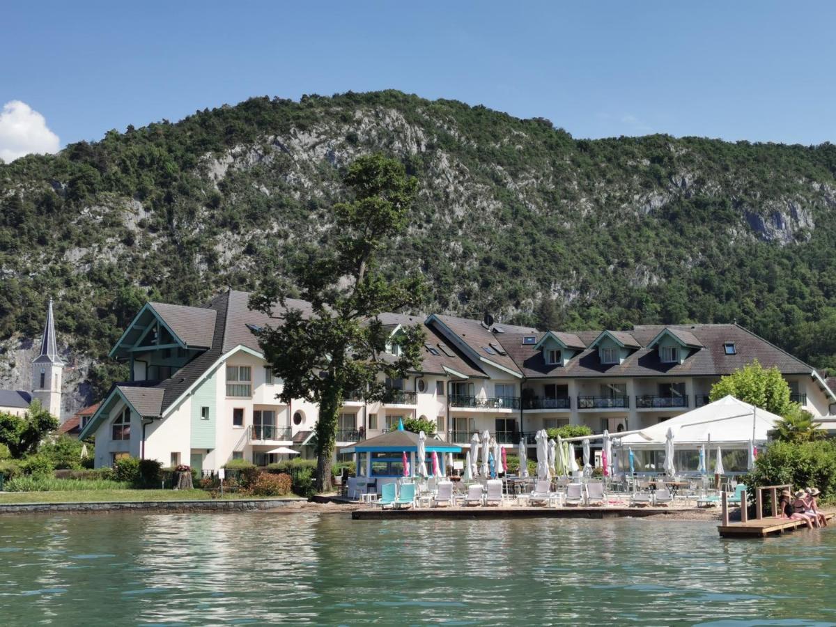 Lac Annecy Plage Privee, Duplex Baie Des Voiles Duingt Bagian luar foto