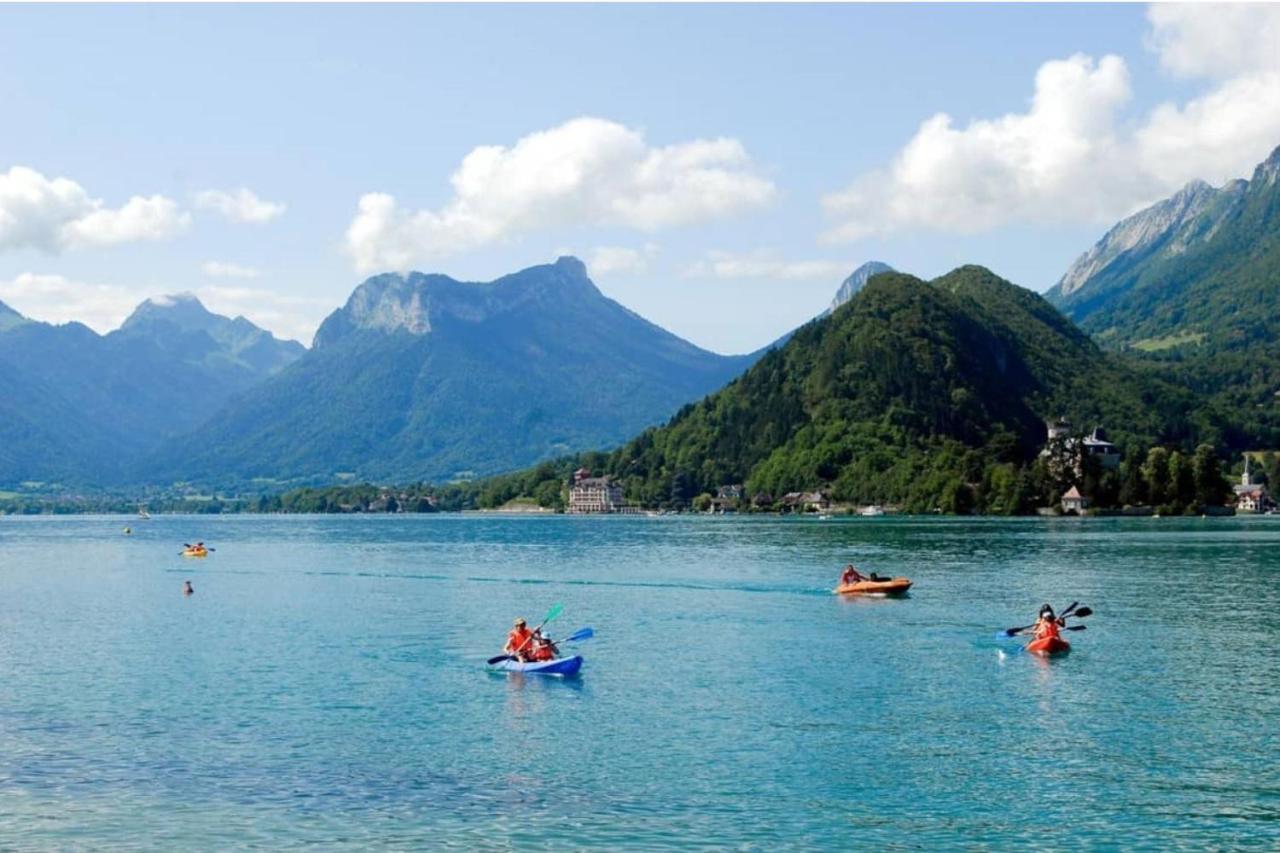 Lac Annecy Plage Privee, Duplex Baie Des Voiles Duingt Bagian luar foto