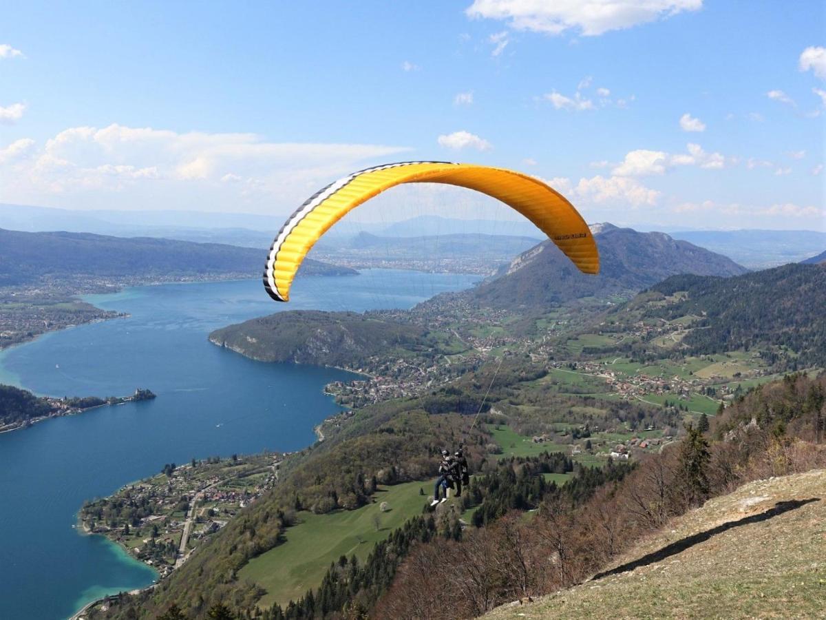 Lac Annecy Plage Privee, Duplex Baie Des Voiles Duingt Bagian luar foto
